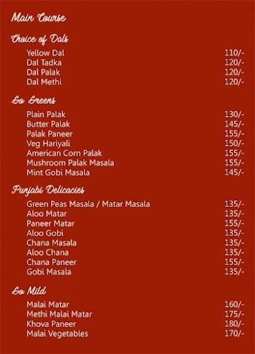 Gokul Veg menu 