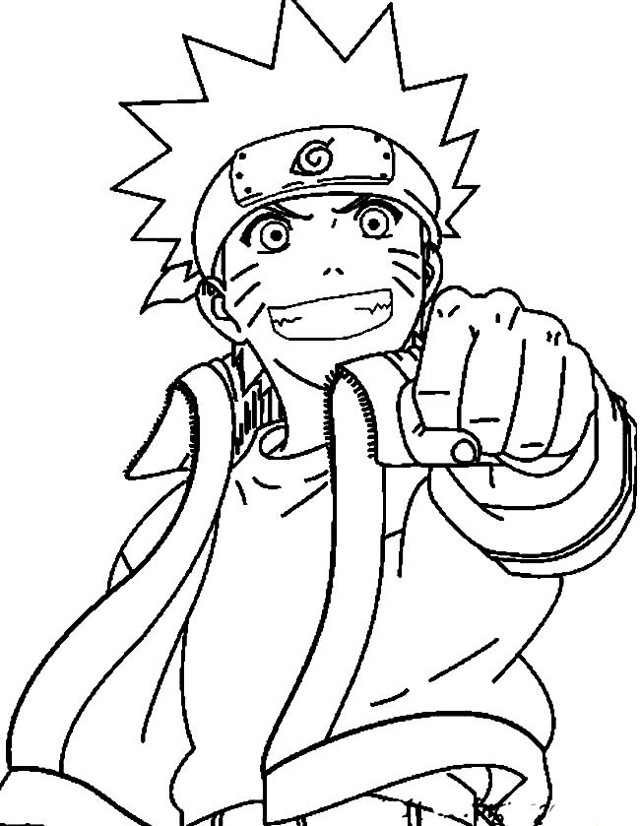 desenho do Naruto para colorir e imprimir