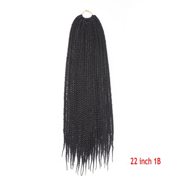 Haakhaar Senegal Box Braids Vlechthaarverlenging, creëer moeiteloos stijlvolle kapsels, gemakkelijk te installeren, lichtgewicht en langdurig draagbaar.