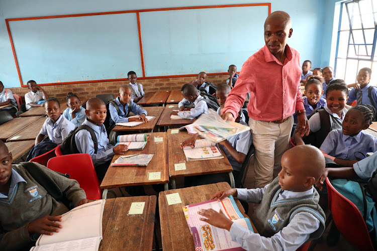 Nkazimulo Khumalo ,28, a former taxi driver at Ivory Park, is new teacher at Ebony Primary School in Tembisa