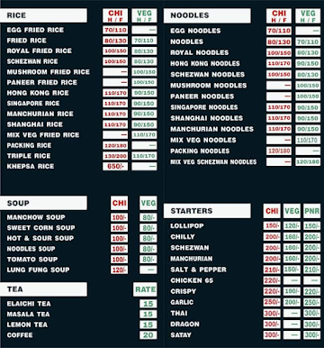 Taste King Cafe menu 