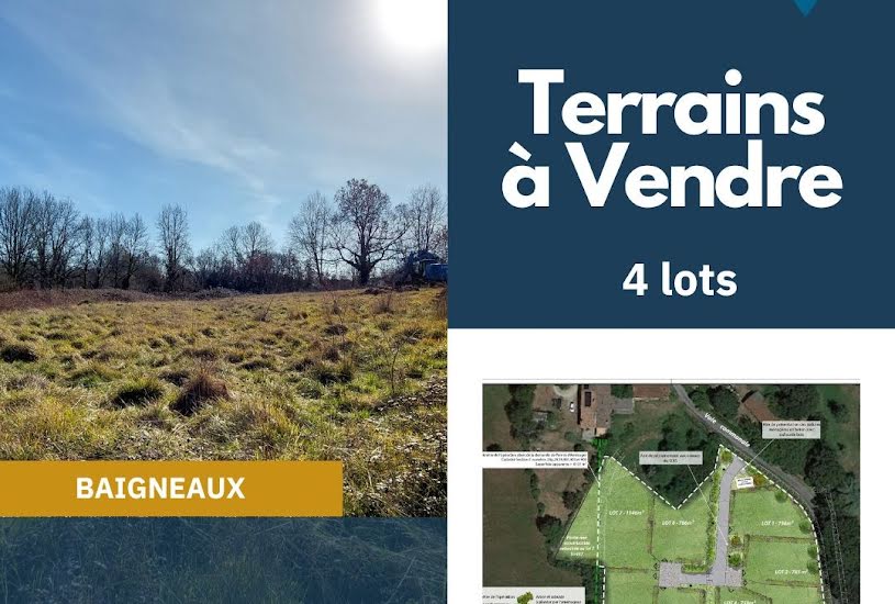  Vente Terrain à bâtir - à Baigneaux (33760) 