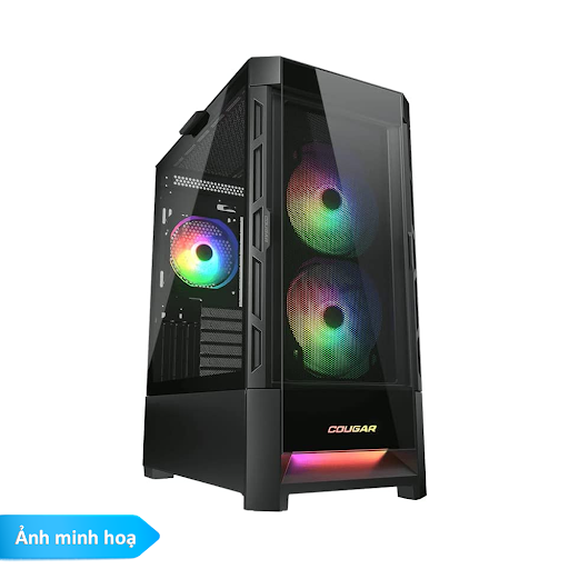 Thùng máy/ Case Cougar Duoface RGB Tempered Glass & Airflow Panel - Đen (Black) (385ZD10.0001)