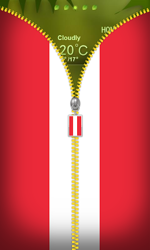 Austria Flag Zipper Lockscreen