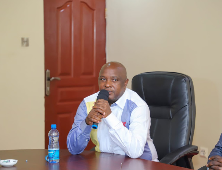 Senator Godfrey Osotsi at a past event at the county headquarters