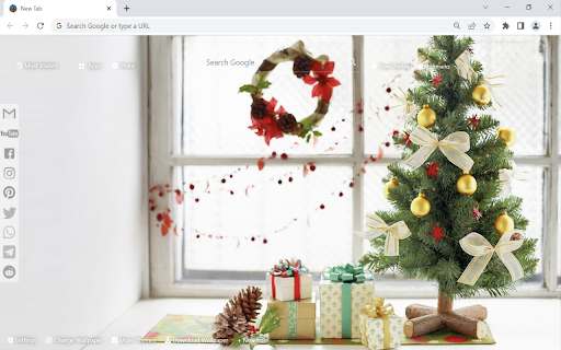 Christmas Tree Wallpaper New Tab