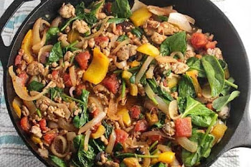 Greek Style Ground Turkey Skillet