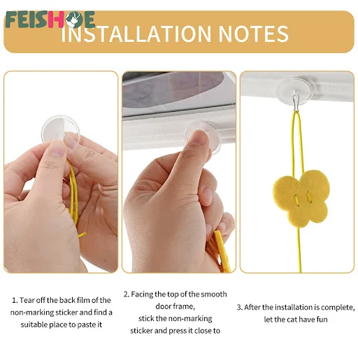 Interactive Cat Toy Hanging Simulation Cat Toy Funny Self-hey Interactive Toy for Kitten Playing Teaser Wand Toy Cat Sup