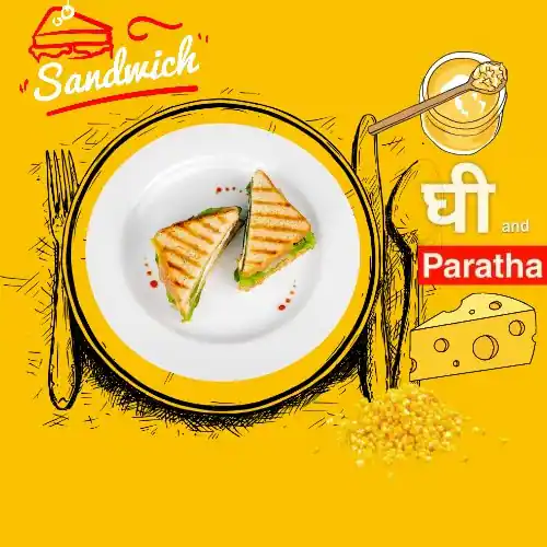 Corn &Cheese Grilled Sandwich (Desi Ghee)