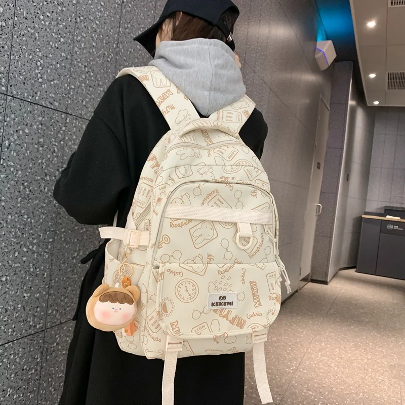Dames eenvoudige schooltas met kleurcontrast. Stijlvol en praktisch voor dagelijks gebruik. De perfecte combinatie van mode en functionaliteit.