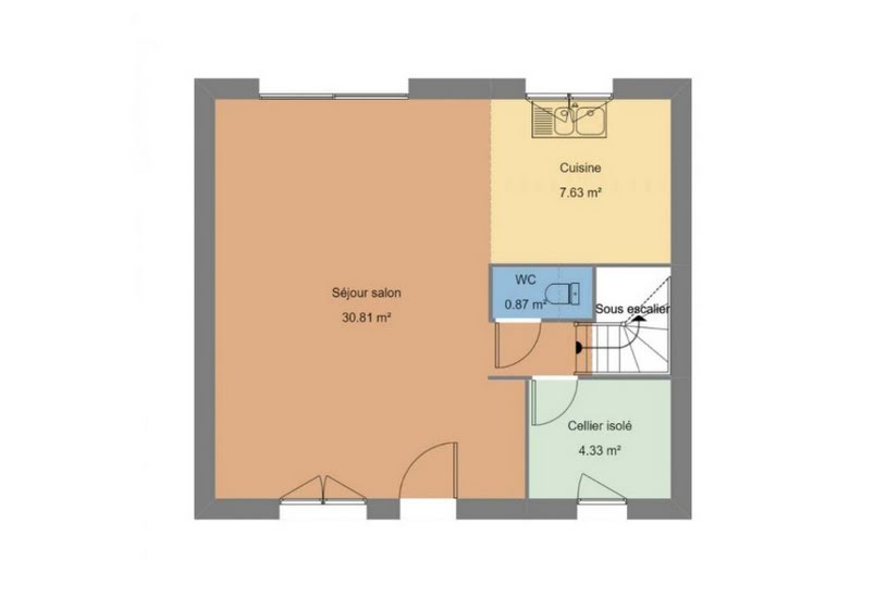  Vente Terrain + Maison - Terrain : 318m² - Maison : 86m² à Arthon-en-Retz (44320) 