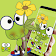 Cute Big Eyes Frog Yellow Flower Theme icon