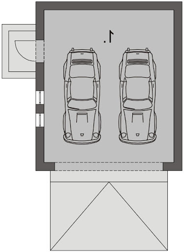 Garaż G4 - Rzut garażu