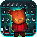 Creepy Teddy Bear Keyboard Bac