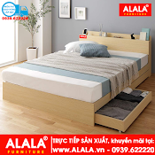 Giường Ngủ Alala43 (1M2X2M) Gỗ Hmr Chống Nước - Www.alala.vn® - Za.lo: 0939.622220