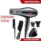 [Tạo Kiểu Siêu Đẹp] Máy Sấy Tóc Kaw - K2000 Nóng Lạnh 2 Chiều Công Suất Lớn 2200W Tặng Kèm 5 Phụ Kiện Chuyên Nghiệp