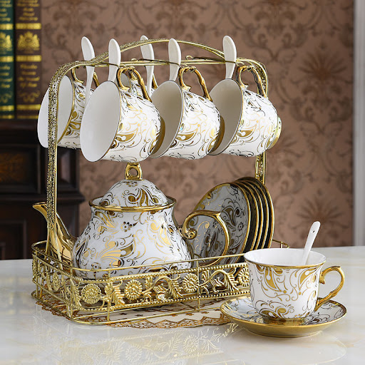 Title 2, 15 Piece Tea Set for Afternoon Tea, Coffee & De...