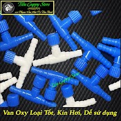 Van Oxy Xanh Hồ Cá Loại Tốt, Có Khấc Giữ Dây Chắc Chắn Và Kín Hơi