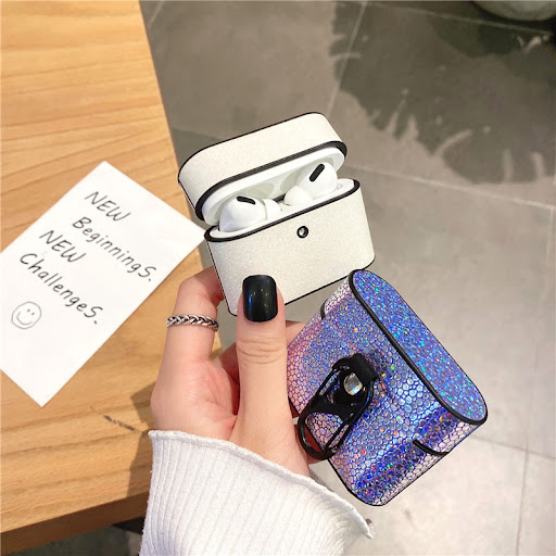 Title 14, Luxury Glitter Fish Scale Pattern Airpods Earph...
