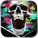 Colorful Graffiti Bloom Skull Theme icon