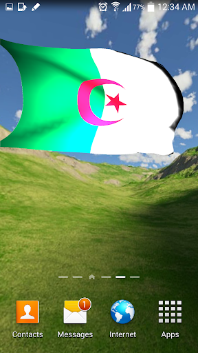 3D Algeria Flag Live Wallpaper