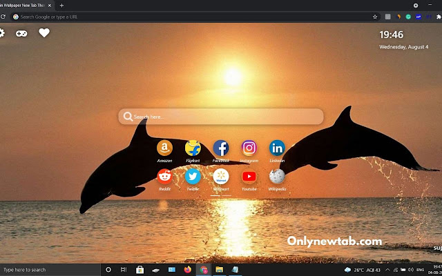 Dolphin Wallpaper New Tab Theme