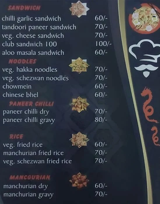 Apna Chatore Chinese Corner menu 