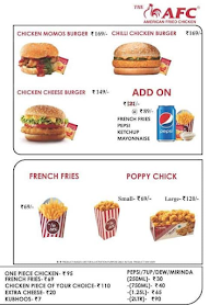 AFC American Fried Chicken menu 3