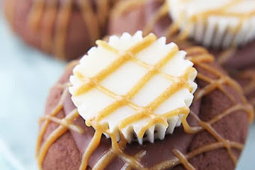 White Reeses Peanut Butter Cup Chocolate Thumbprint Cookies