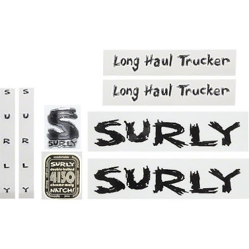 Surly Long Haul Trucker Decal Set with Headbadge Black