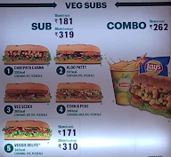 Subway menu 1