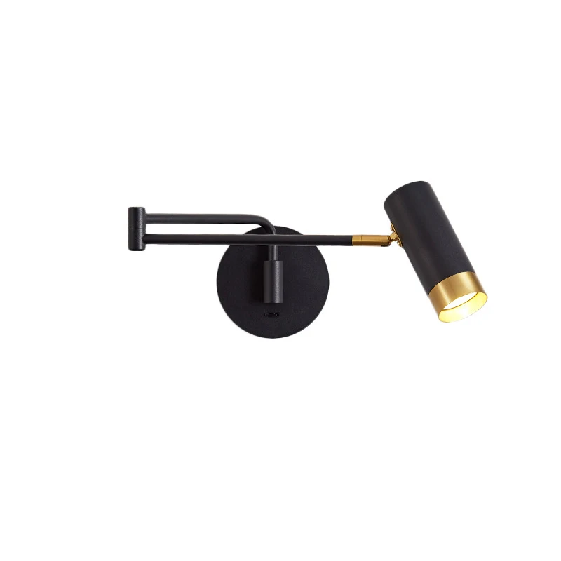 Bedside Light Luxury And Simplicity Modern Study Retractable Rocker Arm Wall Lamp