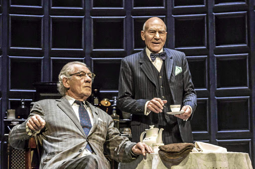 Ian McKellen, left, and Patrick Stewart in the NT Live version of ‘No Man’s Land’.