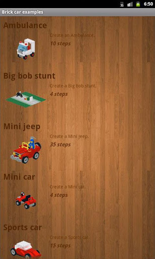 Screenshot Brick car examples