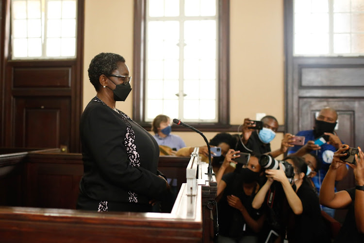 Former social development minister Bathabile Dlamini in court. File photo.