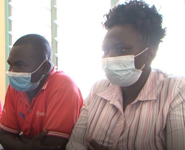 Bernard Katana and Josephine Mbula at the Garissa law courts.