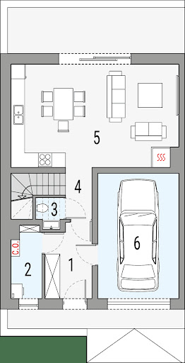 Kalipso 4 - bliźniak - Rzut parteru