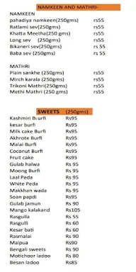 Arihant Chaat And Sweets menu 1