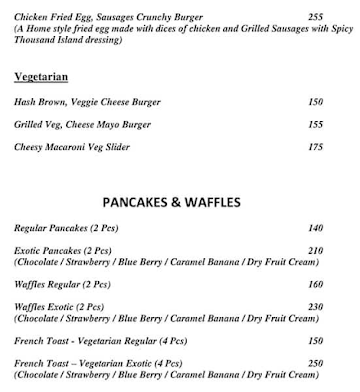 Breakfast Bistro menu 