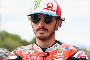 Francesco Bagnaia of Italy and Pramac Racing prepares to start on the grid before the MotoGP race at Circuit de Barcelona-Catalunya on September 27 2020 in Barcelona, Spain.