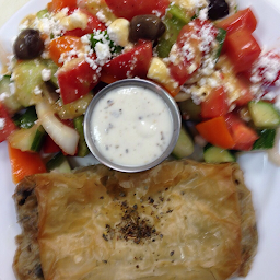 Greek Spinach Pie & Greek Salad