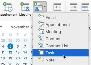 Create tasks in 2016 version.