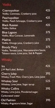 Bamboo Bar - The Savera Hotel menu 4