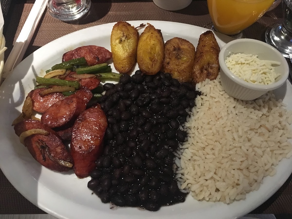 Chorizo plate. Comes with an arepa on the side. Very filling and delicious!