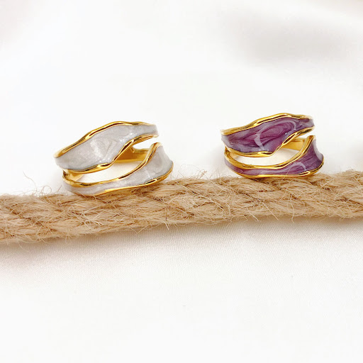 Title 3, Ring Jurchen Gold Plating Ladies Fashion Temper...