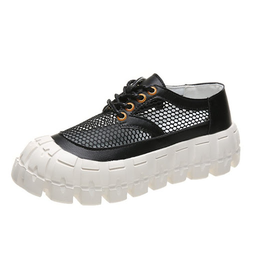 Title 2, Womens round-toe platform sole mid-heel lace-u...