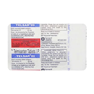 TELSAR 20MG TAB 15'S