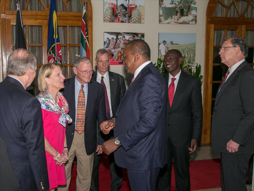 President Uhuru Kenyatta with USA Senators led by Senator James Inhofe at State House, Nairobi. AGENCIES