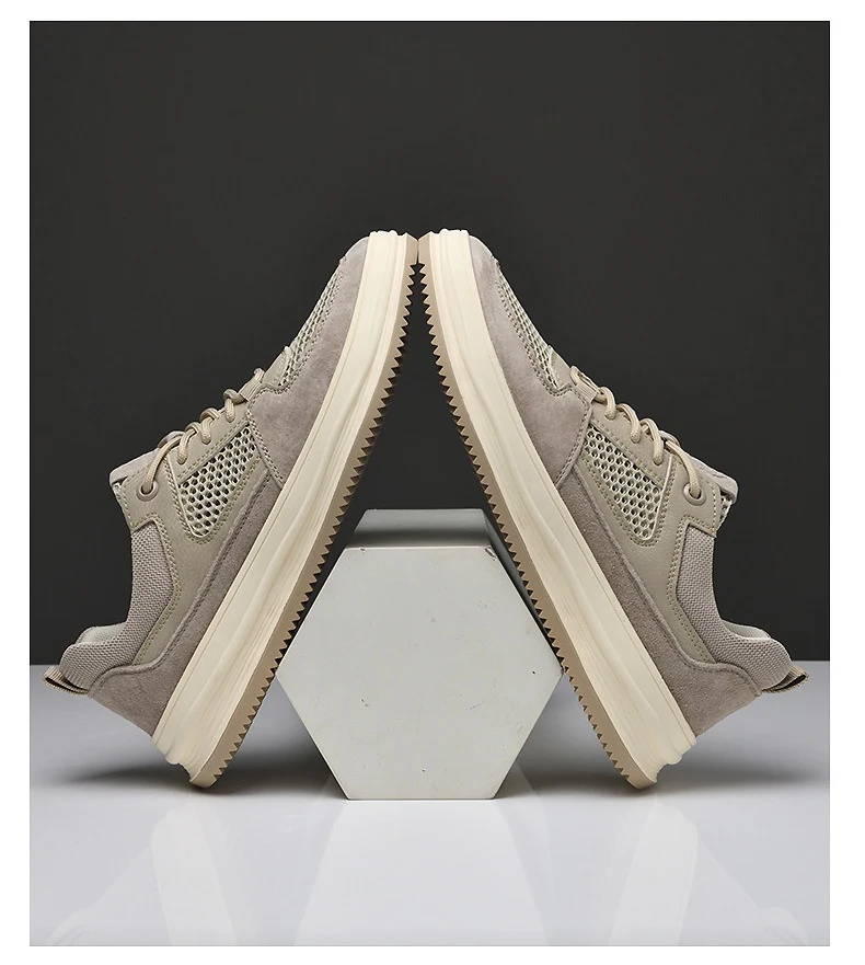 Title 7, Oddychające koreańskie buty casual z nubuku z d...