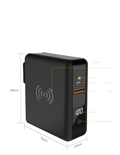 Title 4, Super QI Wireless Charging Power Bank PD20W Fas...